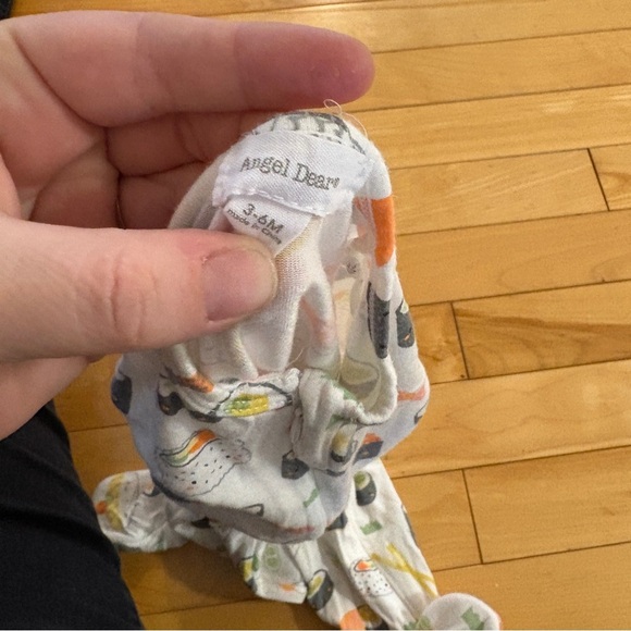 Angel Dear sushi sleeper 3-6 months bamboo Pyjamas PJs footies - Picture 6 of 10